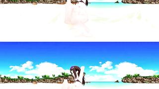[VR 360] Rin Shibuya Idolmaster Swimwear on the Beach