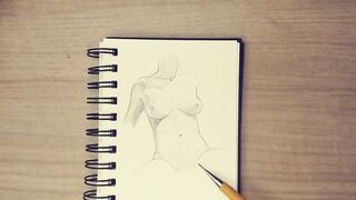 Ava Addams Nude Body Drawing