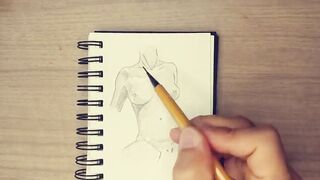 Ava Addams Nude Body Drawing