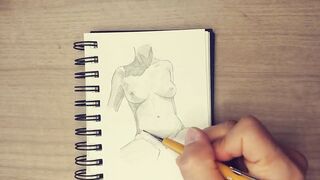 Ava Addams Nude Body Drawing