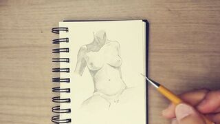 Ava Addams Nude Body Drawing