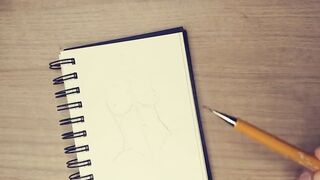 Ava Addams Nude Body Drawing