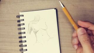 Ava Addams Nude Body Drawing
