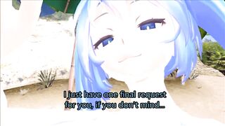 MMD Giantess Vore - Miku at the Beach