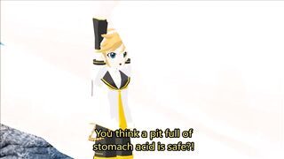 MMD Giantess Vore - Miku at the Beach