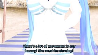 MMD Giantess Vore - Miku at the Beach