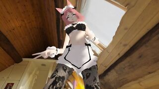 Hot Maid gives Virtual Lap Dance in Attic