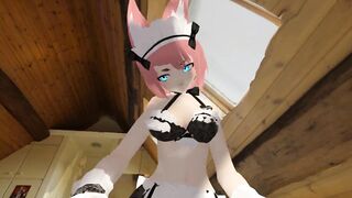 Hot Maid gives Virtual Lap Dance in Attic
