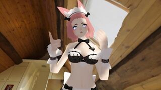 Hot Maid gives Virtual Lap Dance in Attic