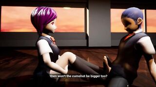 Hentai Yandere Schoolgirl Anime Footjob