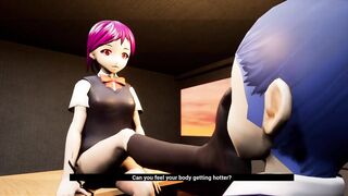 Hentai Yandere Schoolgirl Anime Footjob