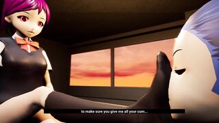 Hentai Yandere Schoolgirl Anime Footjob