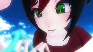 MMD Giantess Growth - Victoria's Movie Night