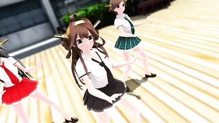 [MMD] Kongo Sister, Pink Cat [KanColle]