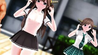 [MMD] Kongo Sister, Pink Cat [KanColle]