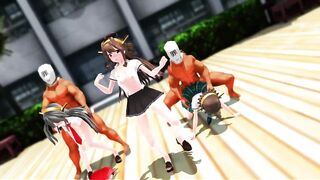 [MMD] Kongo Sister, Pink Cat [KanColle]