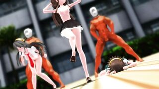 [MMD] Kongo Sister, Pink Cat [KanColle]