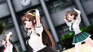 [MMD] Kongo Sister, Pink Cat [KanColle]