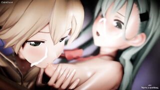 [MMD] Cakeface (Suzuya, Prinz Eugen)