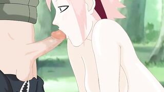 Naruto - Sakura Deep Throat Naruto, Sasuke, Kakashi and More!!! P44