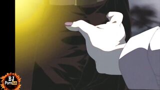 HENTAI BLOWJOB Blonde CUM SWALLOW Animated Big Tis Girl Giving Head and Cumshot Anime Cartoon POV BJ