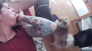 My  stepmom decides to Suck my Cock