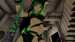 Cat Girl only in Ribbons Bondage gives Sexy Lap Dance Hump (POV)