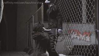 Furry Yiff - Skater Wolf Girl Gets Humped Outside! (3d Sl Animation)