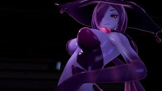 Halloween Night with Slime-Girl - Eris (3D Hentai, 4K, 60FPS, Uncensored)