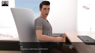 Guy Jerks off a Big Dick and Watches as two Girls Play with their Naked Tits ☠playing Adult Games☠