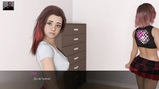 Guy Jerks off a Big Dick and Watches as two Girls Play with their Naked Tits ☠playing Adult Games☠