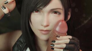 3D Compilation: Tifa Lockhart Deepthroad Hardcore Blowjob