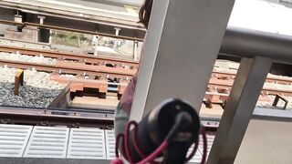 タンクトップOLの揺れる谷間、むちむちの太ももがエロい！Tank Top Office Worker's Swaying Tits and Whipped Thighs are so Sexy
