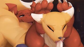 [ZONKPUNCH] - DIGIMON RENAMON BLOWJOB - [FURRY YIFF WITH SOUND]