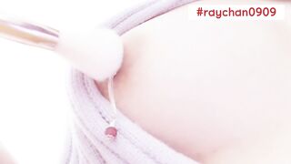 【nipple Masturbation】Nipple Orgasm after Slow Stimulation with a Brush