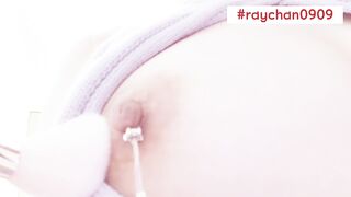 【nipple Masturbation】Nipple Orgasm after Slow Stimulation with a Brush