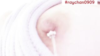 【nipple Masturbation】Nipple Orgasm after Slow Stimulation with a Brush