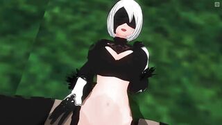 3D HENTAI POV 2B Squirts on your Cock