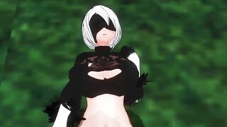 3D HENTAI POV 2B Squirts on your Cock