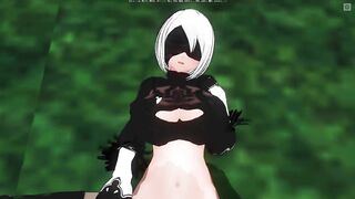 3D HENTAI POV 2B Squirts on your Cock