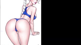 Train your Ass with Elsa [rule 34 Hentai Game] Elsa and her Stepsister Fuck the Gym Teacher