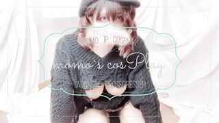 女装 子|crossdresser| タイツを破いてえっちな玩具で射精オナニー　japanese　hentai Cute　boy
