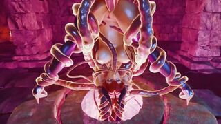 Demonic Lady Gets Railed By Tentacles