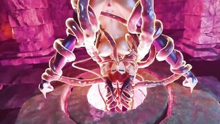 Demonic Lady Gets Railed By Tentacles