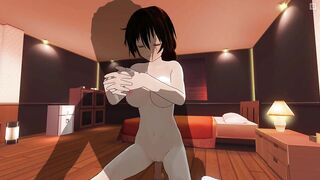 3D HENTAI Redhead Girlfriend Fucking on the Table