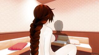 3D HENTAI Redhead Girlfriend Fucking on the Table