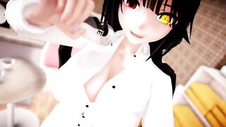 MMD - Kurumi Sloppy Boob Fuck