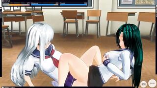 3D HENTAI Schoolgirls Lesbians Cum after School