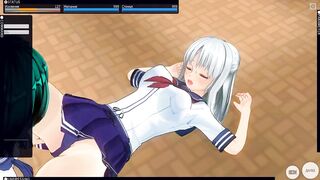 3D HENTAI Schoolgirls Lesbians Cum after School