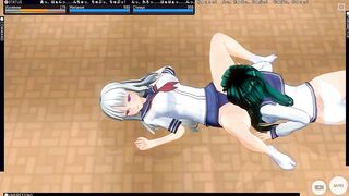 3D HENTAI Schoolgirls Lesbians Cum after School